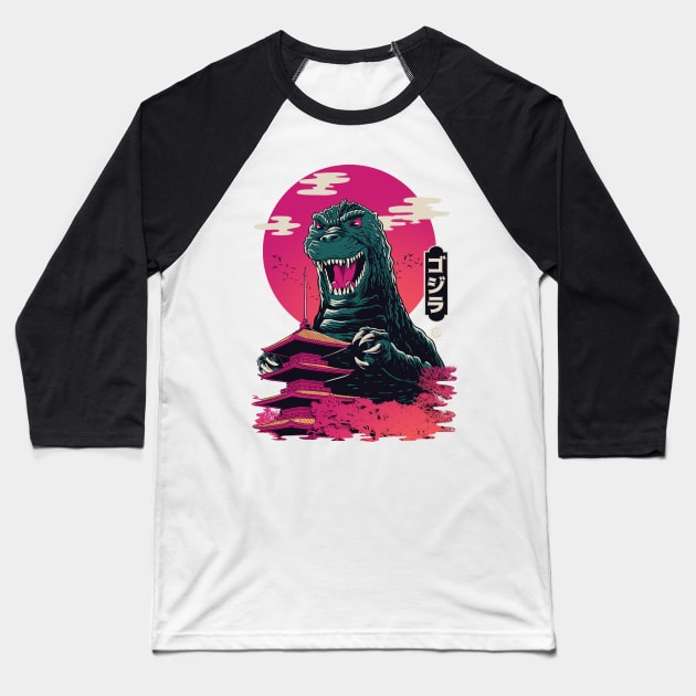 Godzilla first appearance Baseball T-Shirt by iqbalgarint